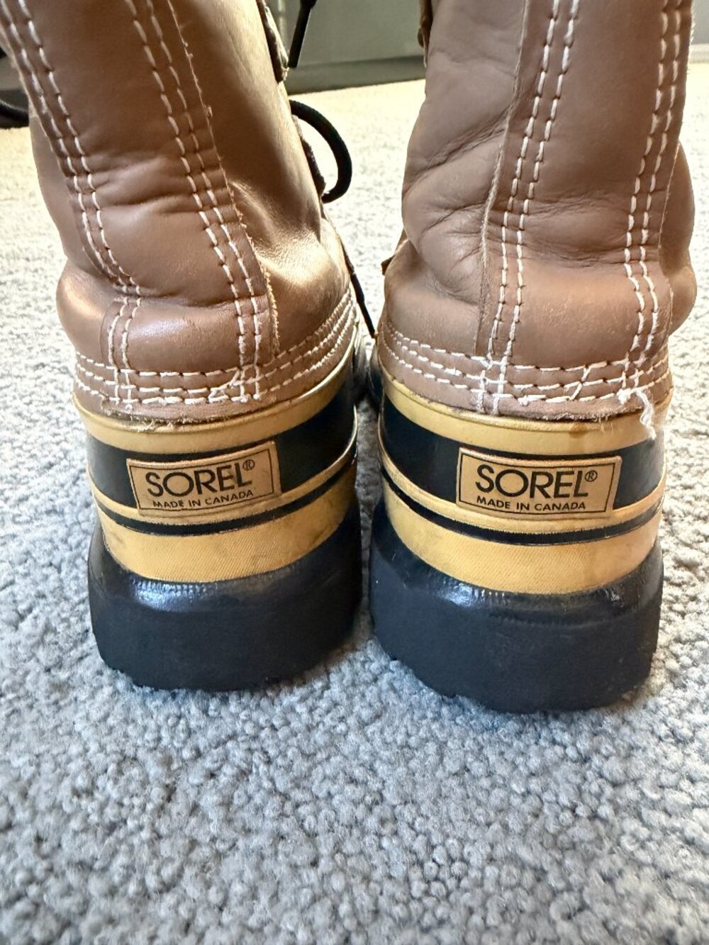 Vtg Sorel Caribou Boots Made In Canada Kaufman Wool Sz 6 Near Mint - Picture 7 of 12